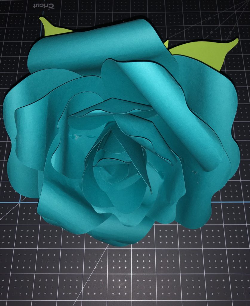 Giant Rose Tutorial from Cricut Cartridge Giant Flowers