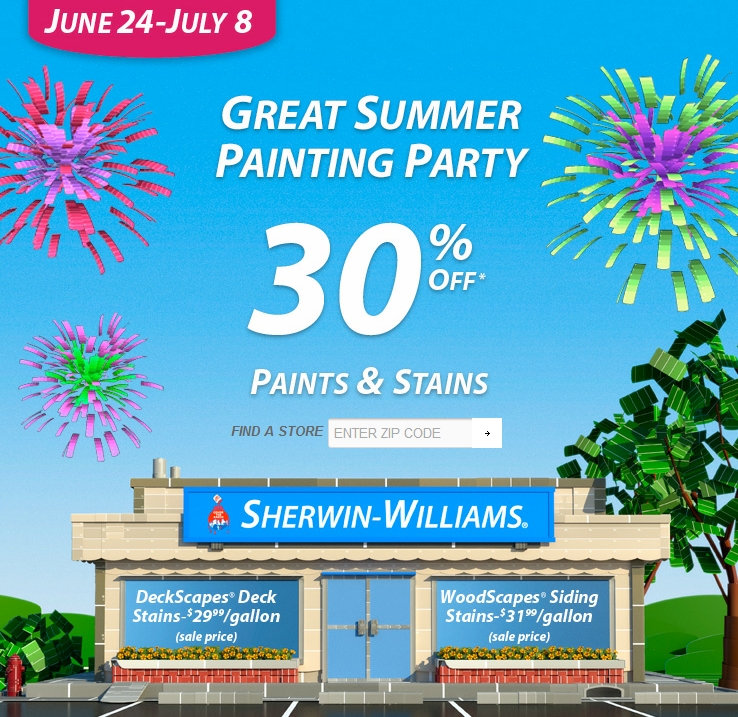 Sherwin Williams Summer Sale June 24July 8, 2012 A Little Design Help