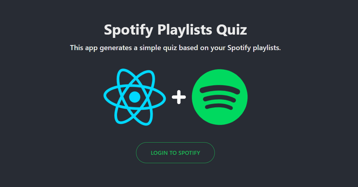 Spotify Playlists Quiz with React