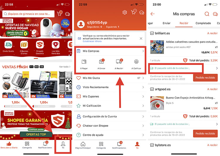 Cómo rastrear un pedido en Shopee y estados del pedido más habituales