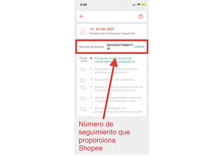 Cómo rastrear un pedido en Shopee y estados del pedido más habituales
