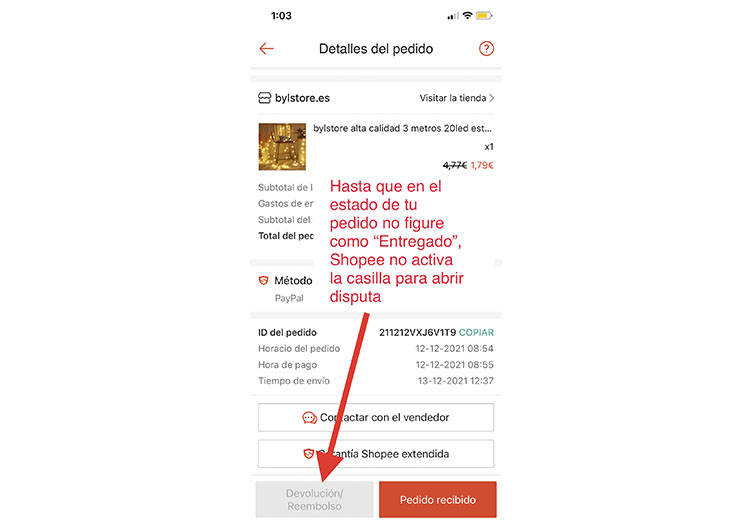 Cómo rastrear un pedido en Shopee y estados del pedido más habituales