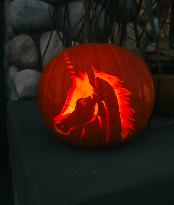 Horse Head Pumpkin Stencil