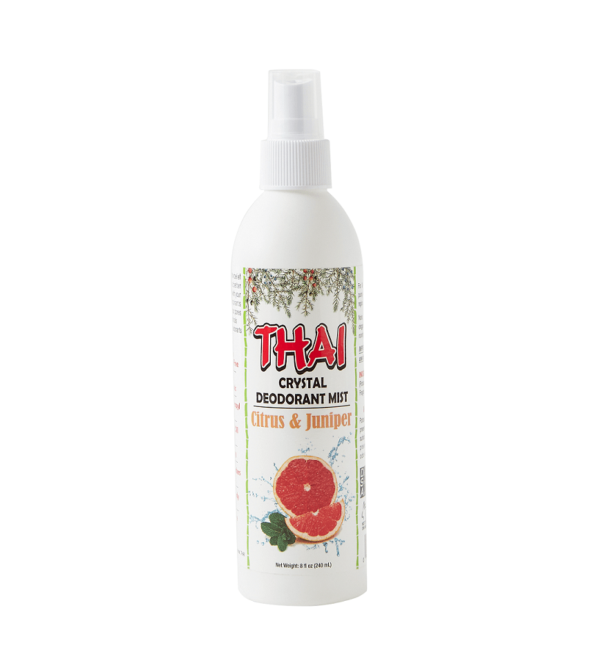 THAI Crystal Deodorant Mist Spray, 8 fl.oz Citrus & Juniper Scented