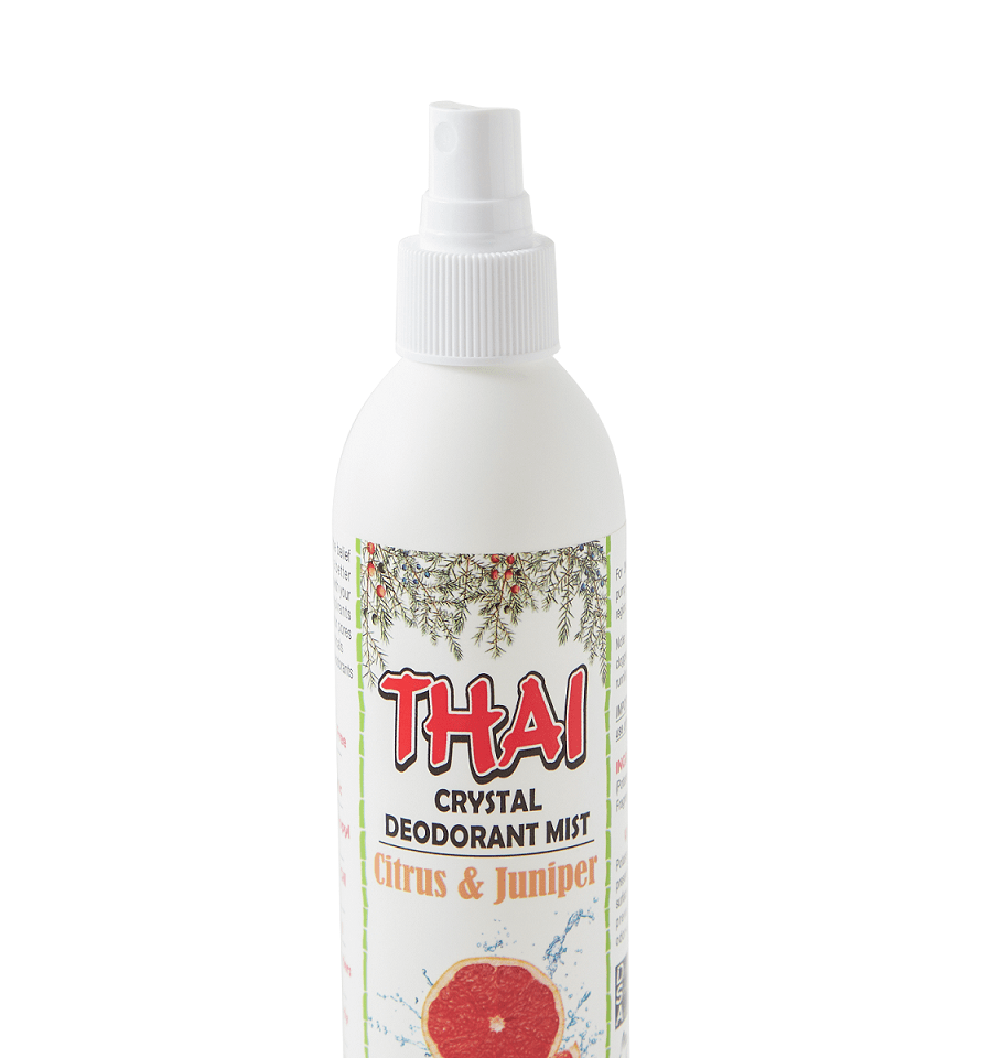 THAI Crystal Deodorant Mist Spray, 8 fl.oz Citrus & Juniper Scented