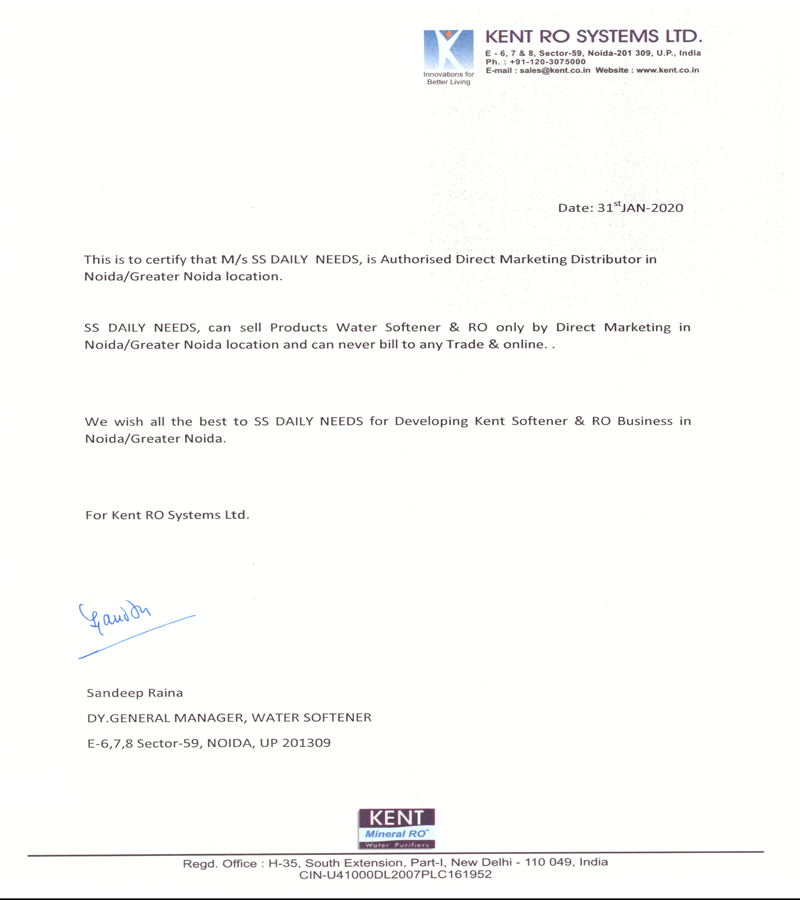 Certification RO Water purifier Sales, Services, Spare Parts & AMC