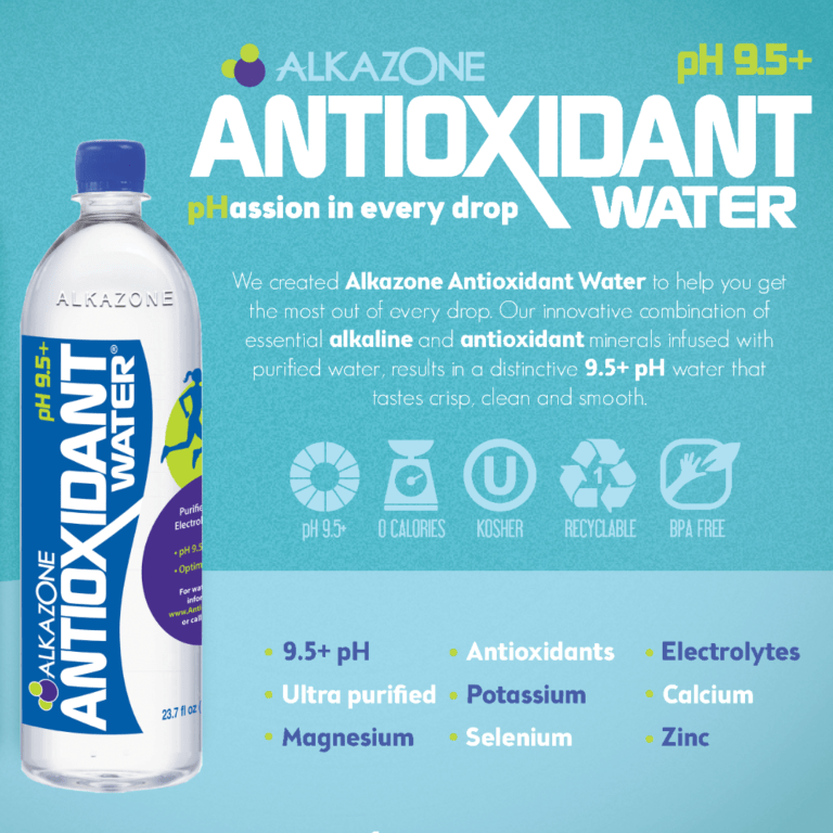 Antioxidant Water 23.7 oz. (12 Pack) Alkazone Antioxidant Water