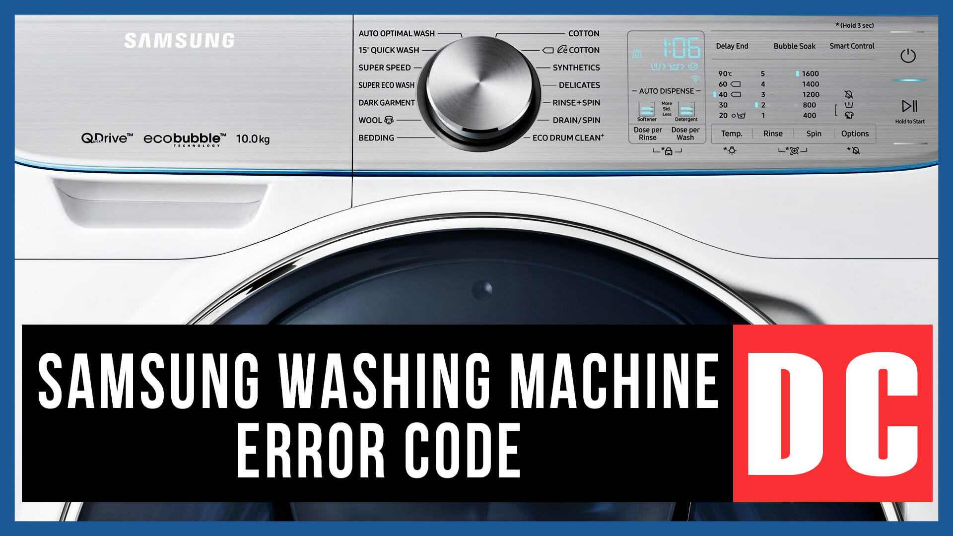 Samsung washer error code dC (door) Causes, How FIX Problem
