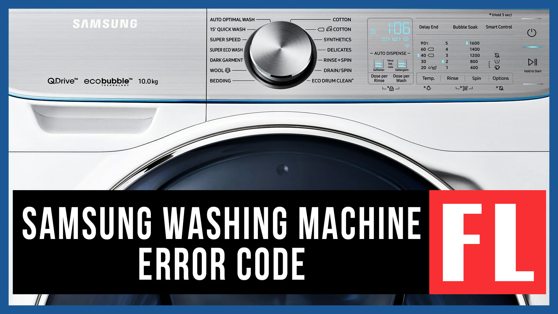 Samsung washer error code FL Causes, How FIX Problem
