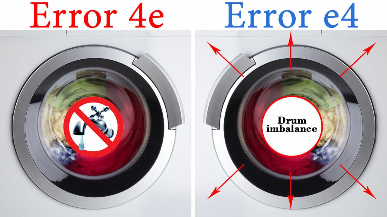 Samsung washer error code 4e Causes, How FIX Problem