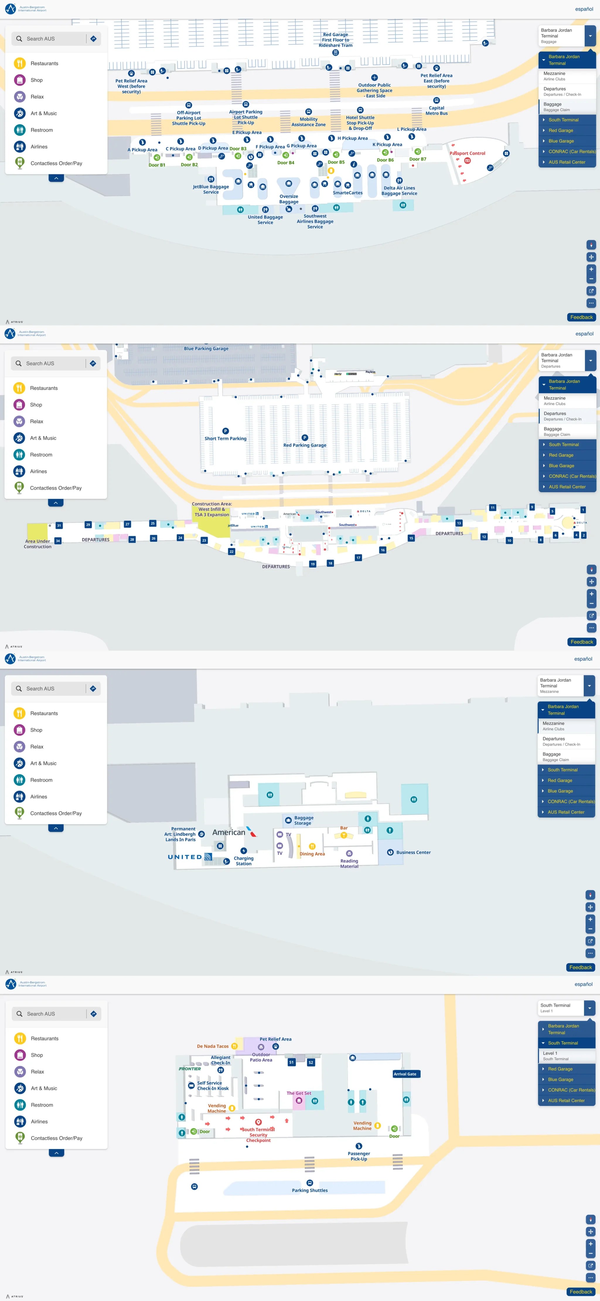 Austin Airport Terminal Map Austin Airport Terminal Map