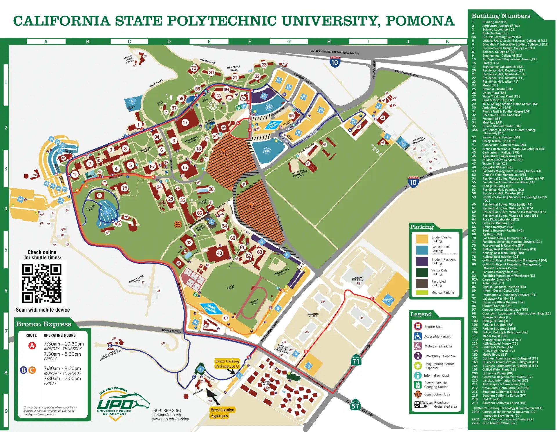 Cal Poly Pomona Campus Map 20232018 All Maps