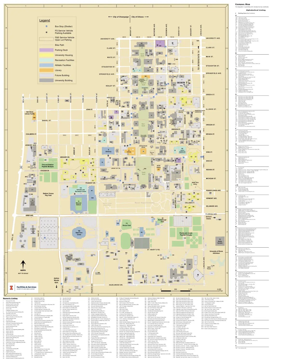 University Of Illinois Champaign Map(01)