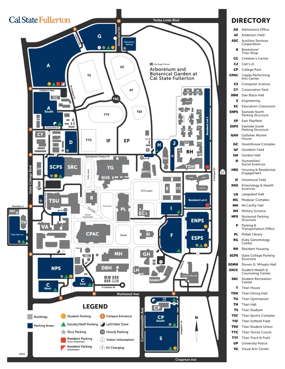 California State University Fullerton Campus Map (2024) All Maps