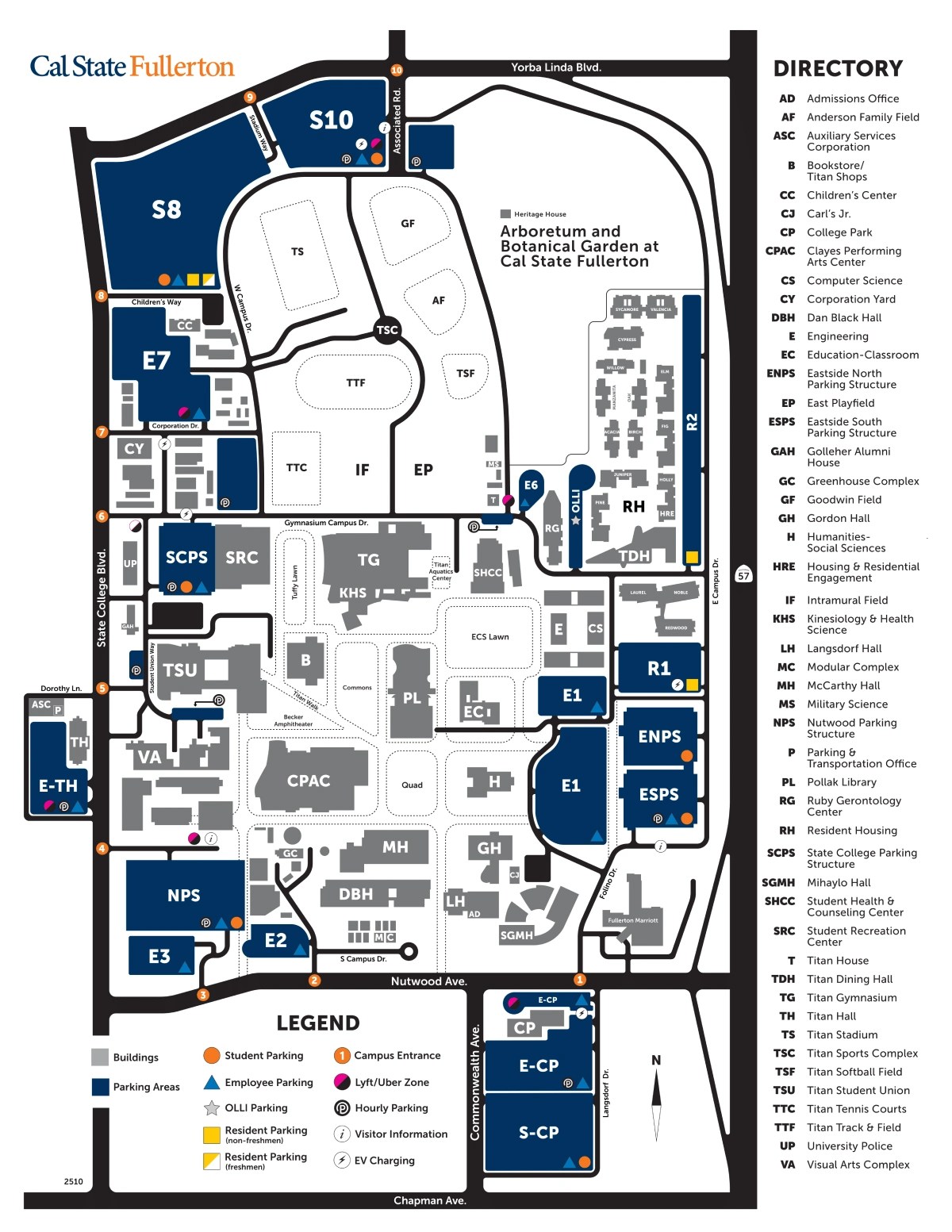 Cal State Fullerton Campus Map (20252024) All Maps