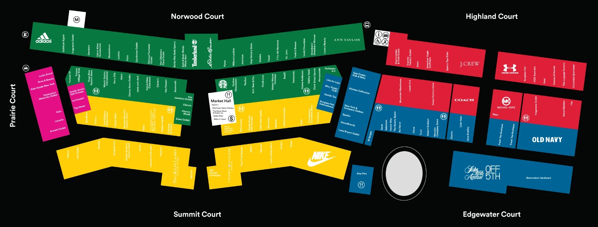 Chicago Premium Outlets Mall Map All Maps