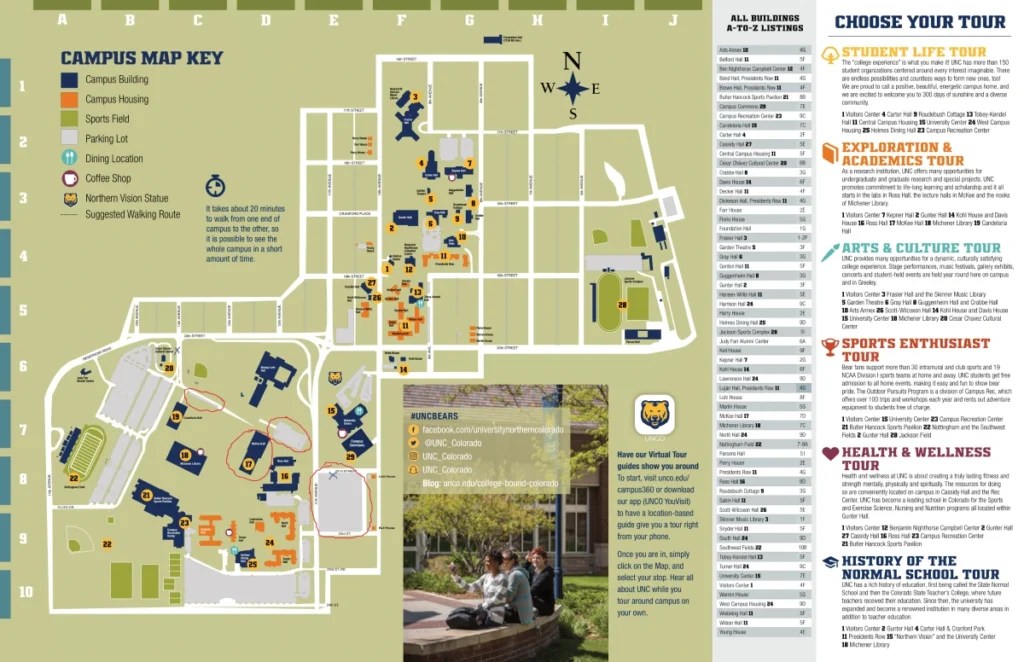 University of Northern Colorado Campus Map AllMaps Preserving Every