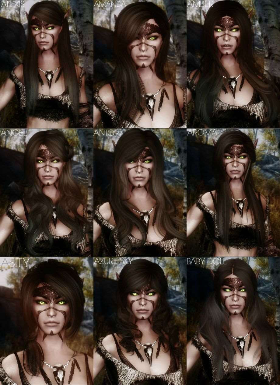 Skyrim KS Hairdos / 629 новых причесок
