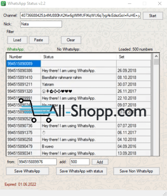 WhatsApp Contacts Status Checker v2.3