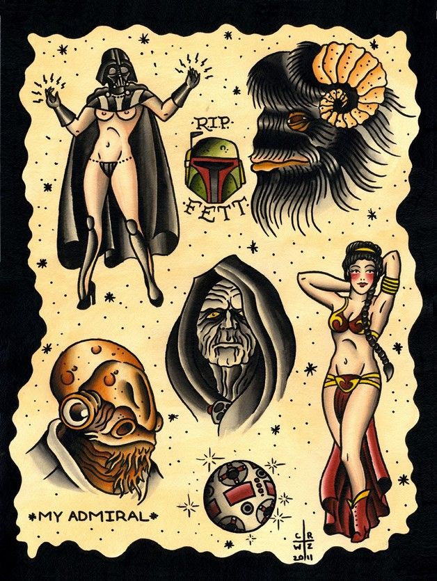 Pin Up Girl Tattoo Flash Set 835_x_628_jpg