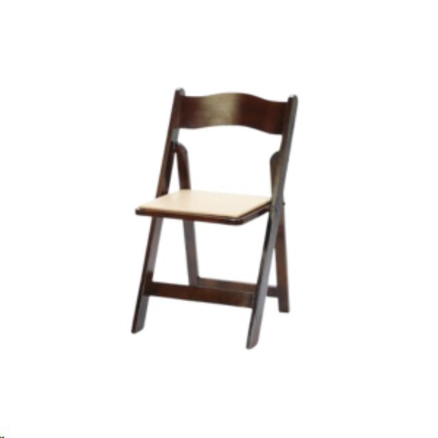 Dark wood folding chair rentals Paso Robles CA Where to rent dark