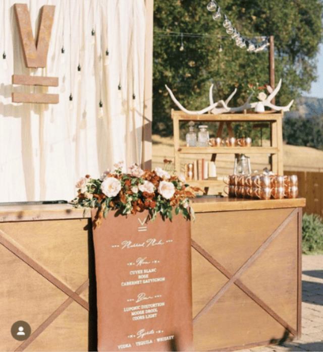 8 foot farmhouse bar rentals Paso Robles CA Where to rent 8 foot