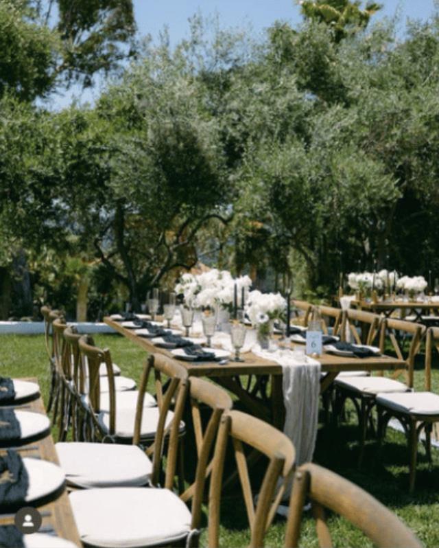 8 foot x4 foot mayflower farmhouse table rentals Paso Robles CA Where