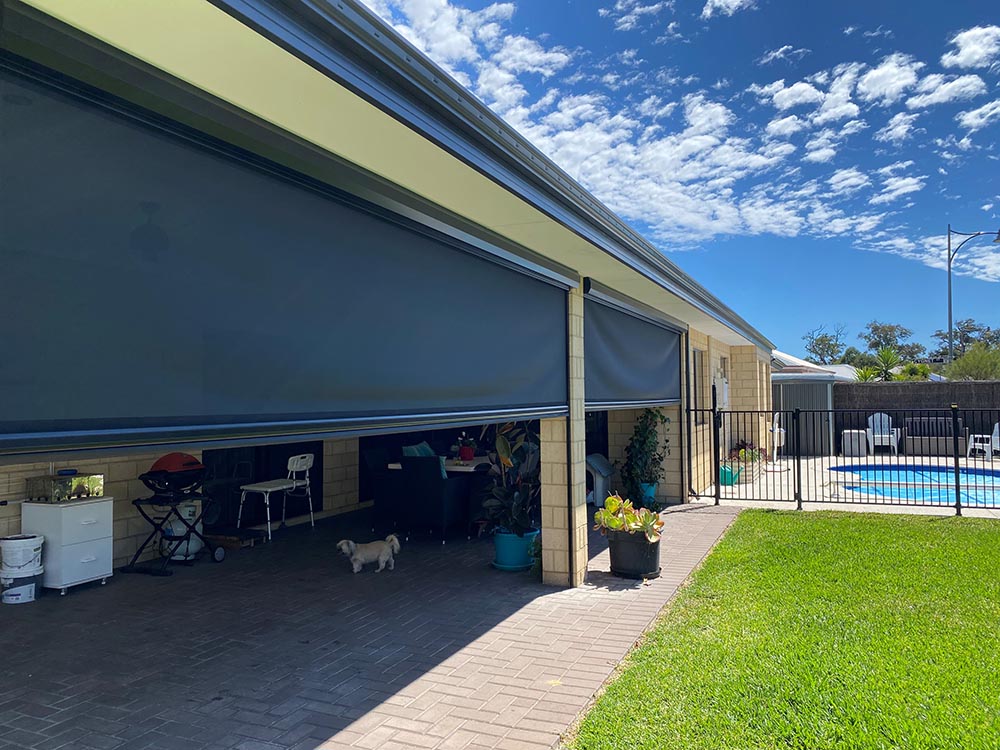 Bunbury 2 x Ziptrak® Outdoor Blinds All About Shade