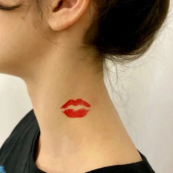 61 Desirable Neck Lip Tattoo Designs For Amping Up Your Appearance
