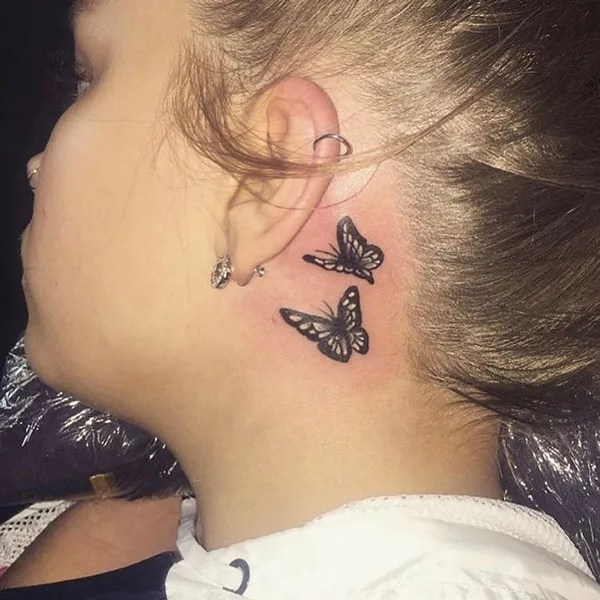 120 Astonishing Behind the Ear Butterfly Tattoos For Spreading Peace