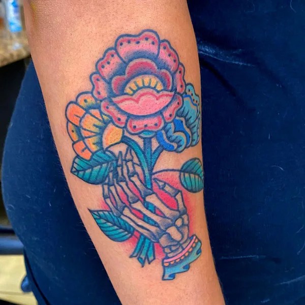 134 MustHave Admirable Designs Of The Skeleton Hand Tattoo