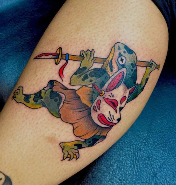 74 Amazing Japanese Frog Tattoos That Will Motivate You!