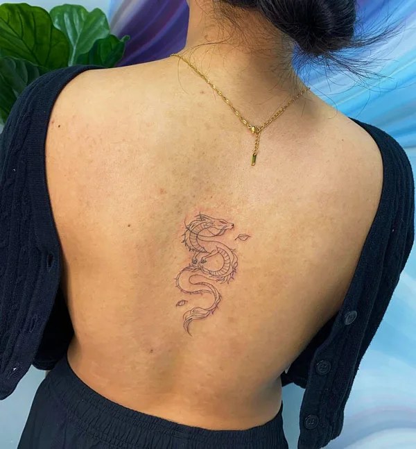 Dragon Tattoo Back Girl