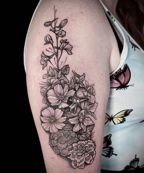 53 October Birth Flower Tattoo Ideas To Spread Positivity In 2024