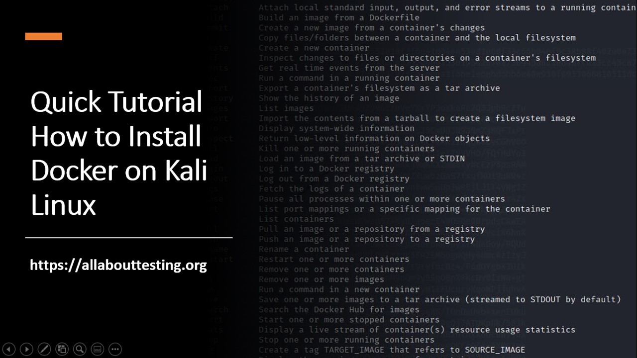 Quick Tutorial How to Install Docker on Kali Linux All