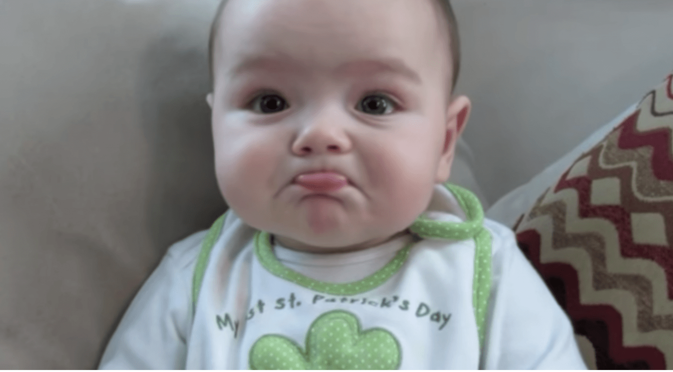 Dad Utters 1 Word & Chubby Baby Throws The Cutest Fit You’ll Ever See