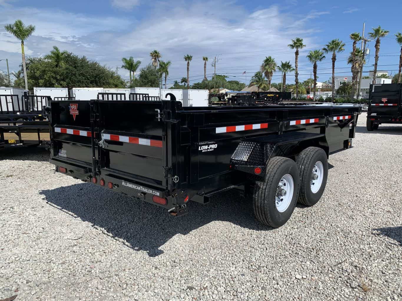 PJ 7X14 DUMP TRAILER 7 TON LOW PROFILE DL142 All American Trailer Company