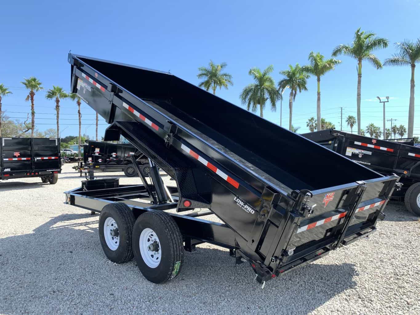 PJ 7X14 DUMP TRAILER 7 TON LOW PROFILE DL142 All American Trailer Company