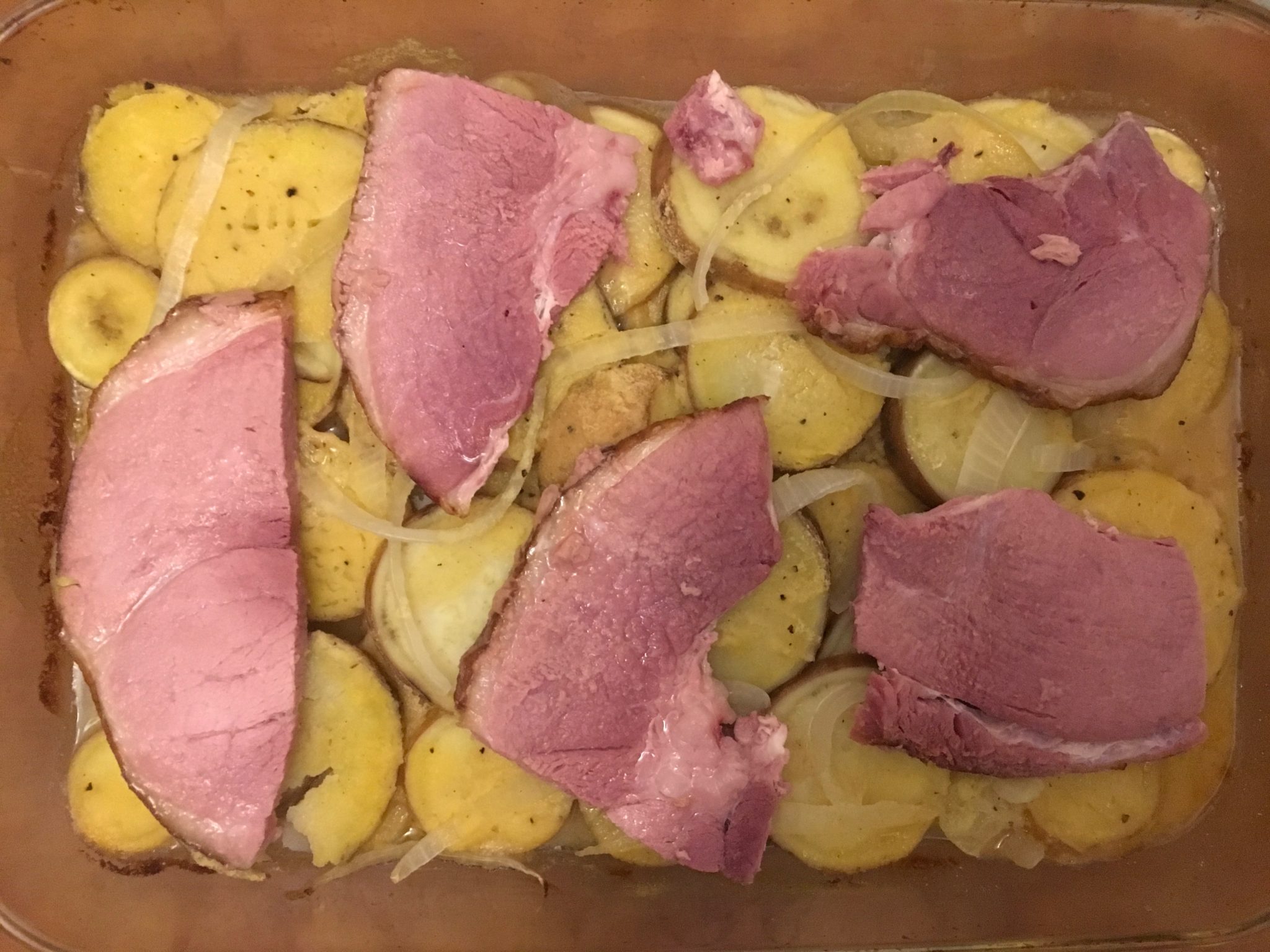 Scalloped Sweet Potatoes with Ham AllAroundJoe