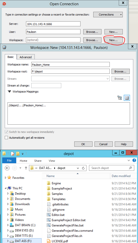Setting up version control (Perforce) for Unreal Engine 4 using