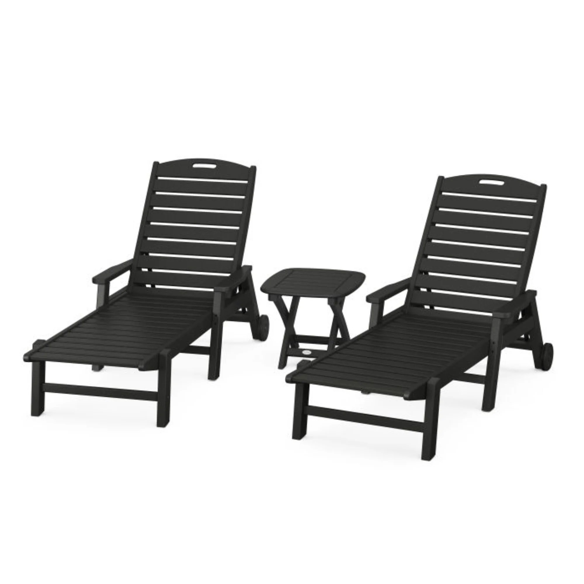 Polywood Nautical 3Piece Chaise Set All Backyard Fun