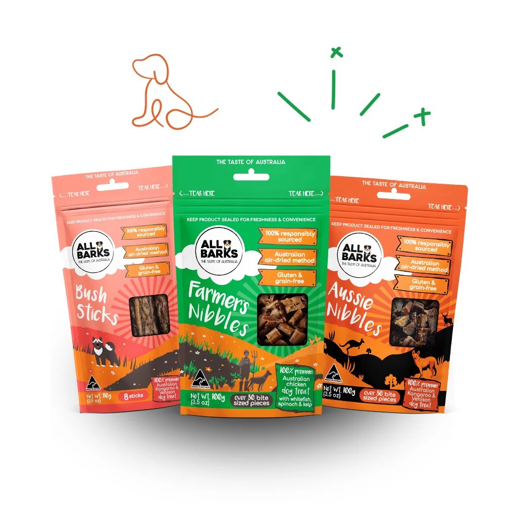 Australian Bundle Dog Treats 3 Pack Aussie Dog Treat Bundle All Barks