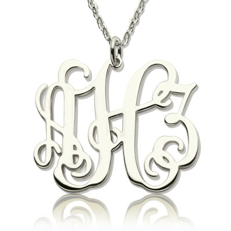 Personalised Taylor Swift Monogram Necklace Sterling Silver All