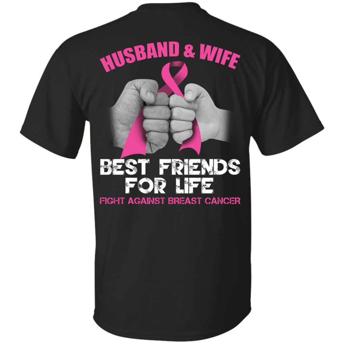 Husband And Wife Best Friends For Life Fight Against Breast Cancer Shirt