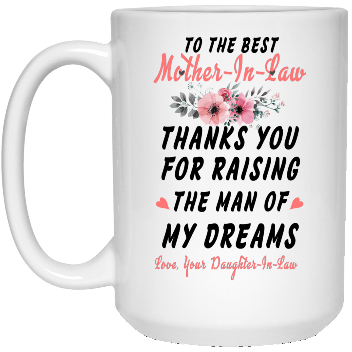 To The Best MotherInLaw Thank You For Raising The Man Of Dreams Mugs