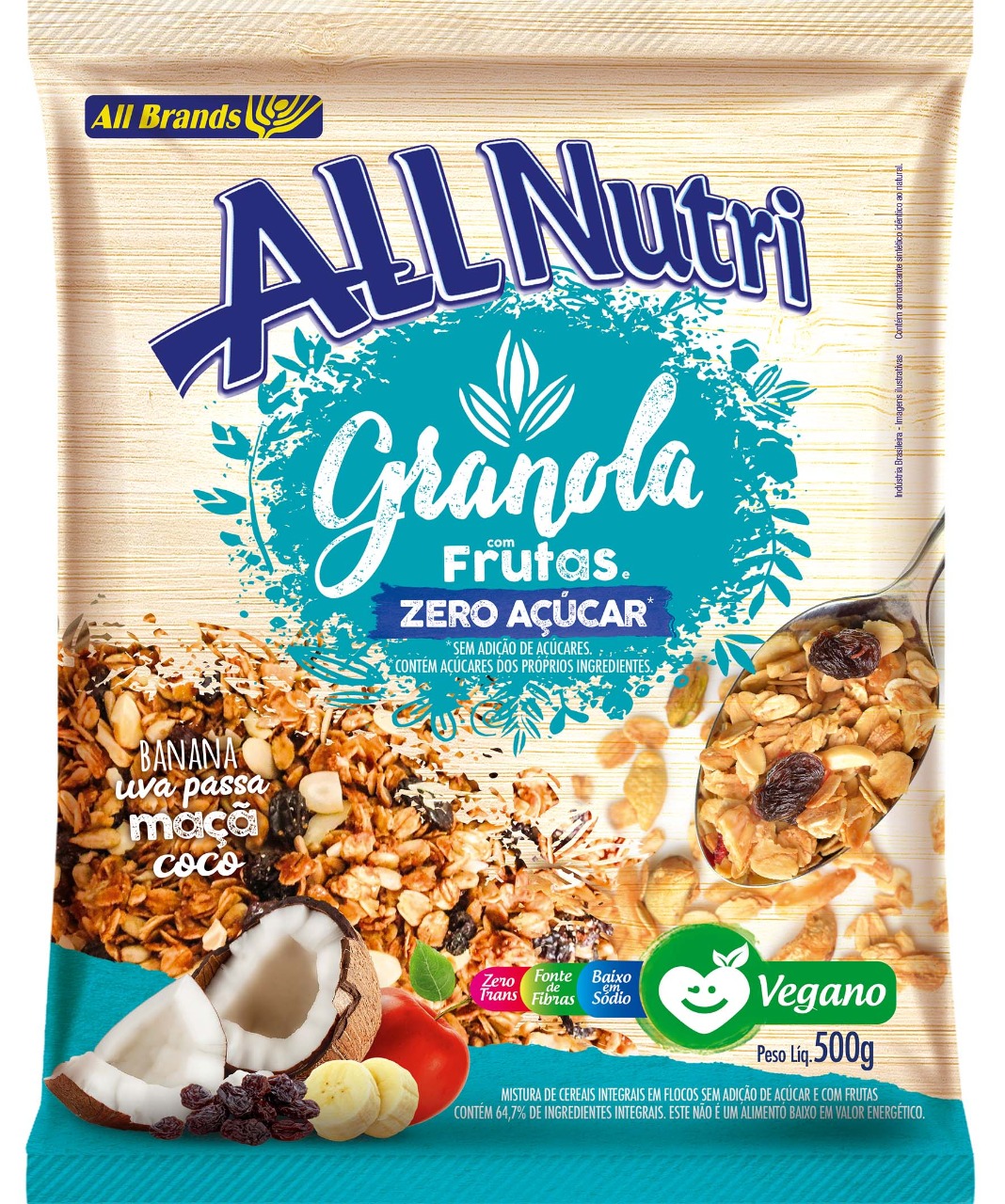 Granola AllNutri Frutas Zero Adição De Açúcar