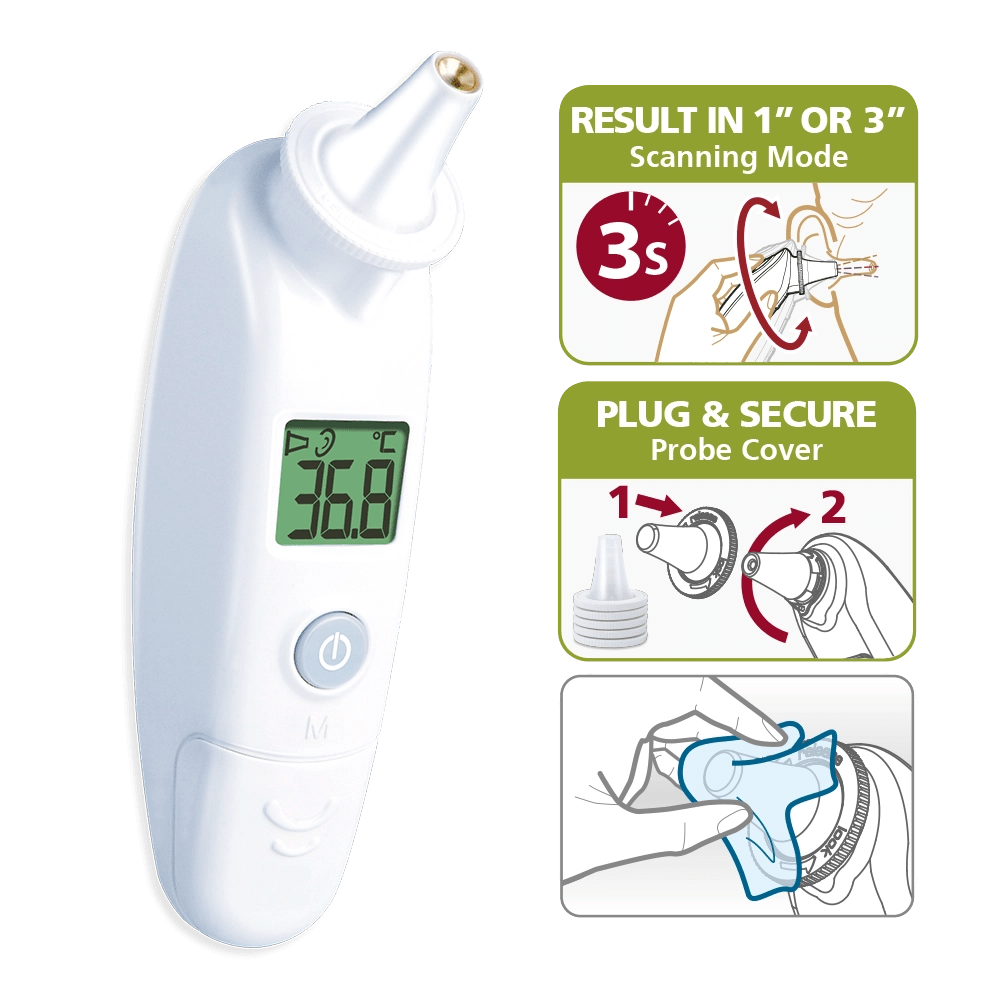 Rossmax Thermometer Infrared Ear With Probe Covers Allcare Warehouse