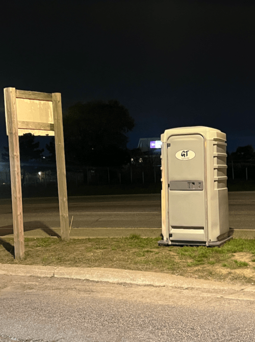 Construction Site Portable Toilet AER Tent & Event Rentals Inc