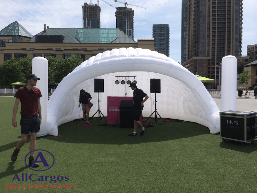 Inflatable Domes & Lighting Celebration Square Mississauga AER Tent