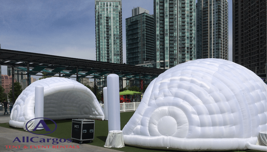 Inflatable Domes & Lighting Celebration Square Mississauga AER Tent